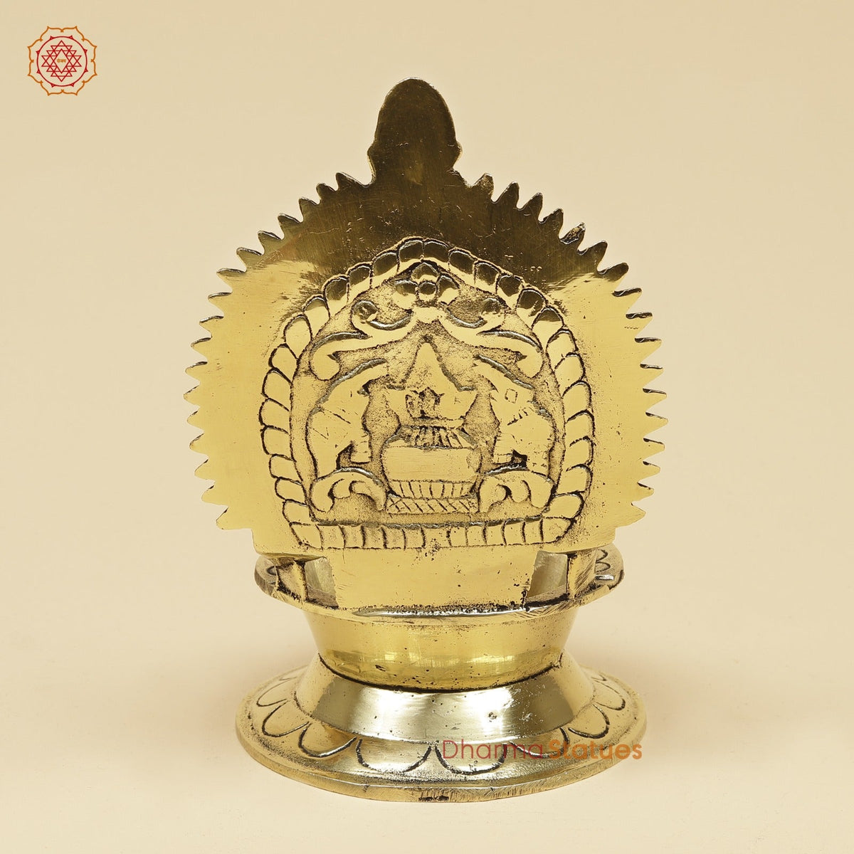 Brass Asht Ganesh Diya Fine 6”