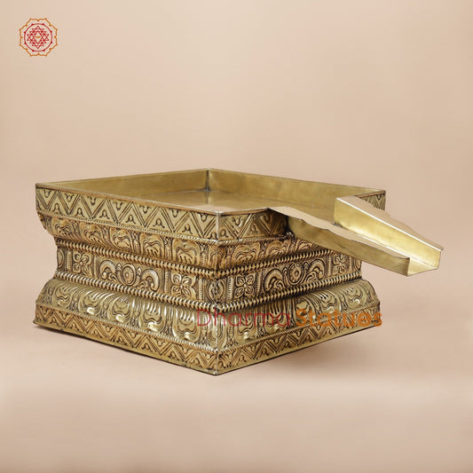 Brass Abhishekam Peeta Fine, Made in Chennai (One of a Kind) 26”