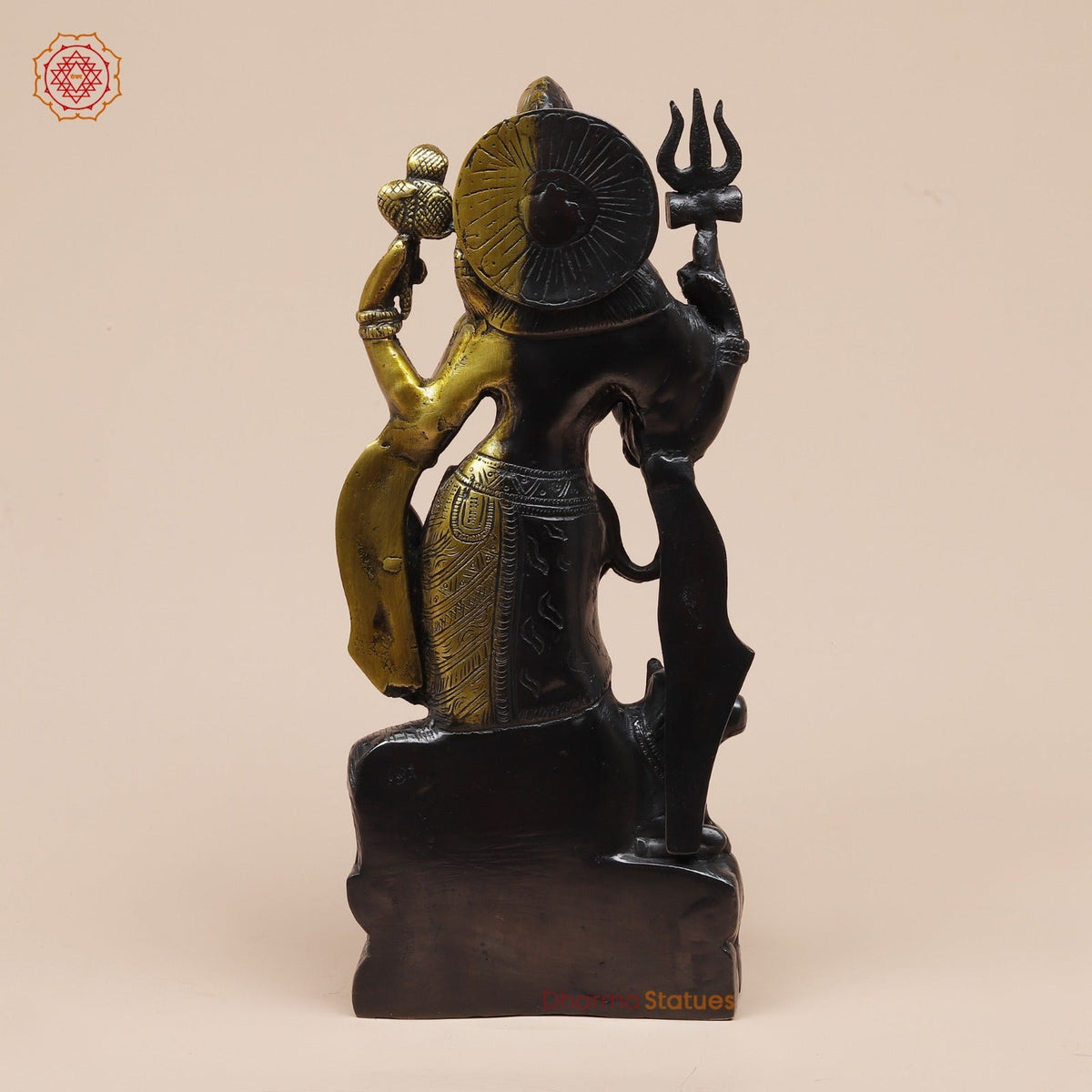 Brass Ardhanarishwar Standing Fine, Dual Tone 13”