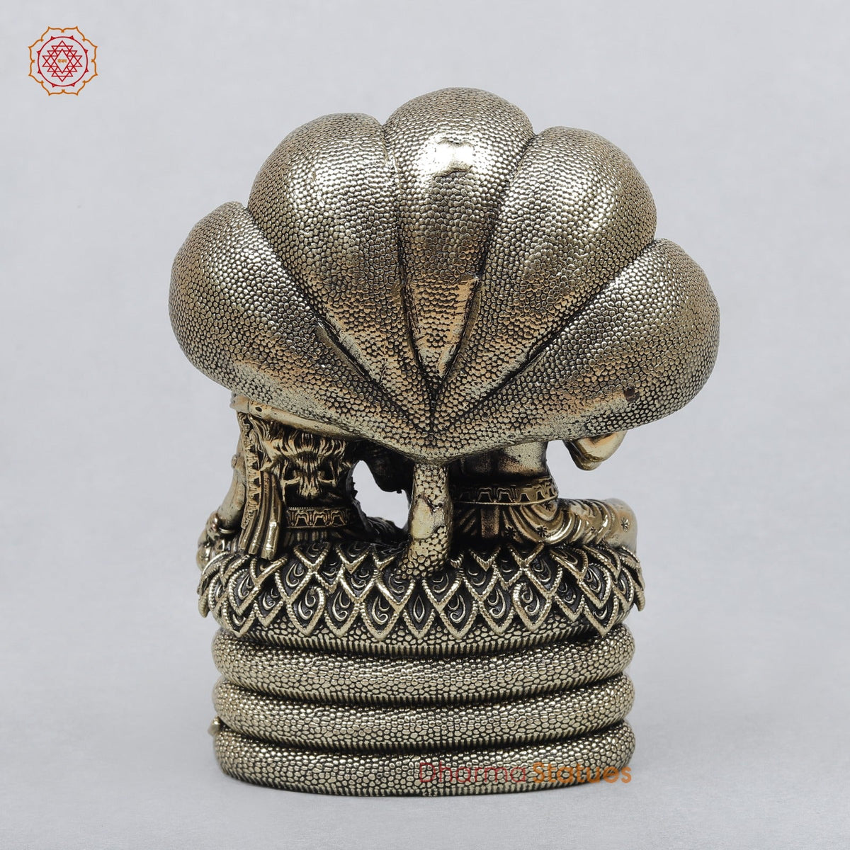 Brass Vishnu Lakshmi Seated With Vasuki Snake 4”