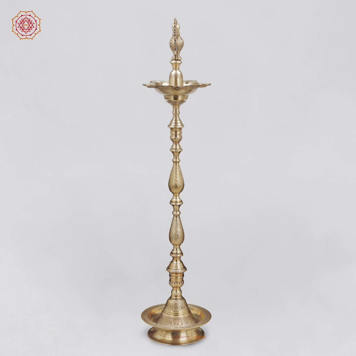 Brass Peacock (Inauguration) Lamp Fine 52”