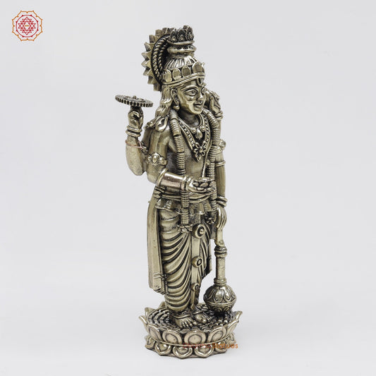 Brass Vishnu Standing Fine 8”
