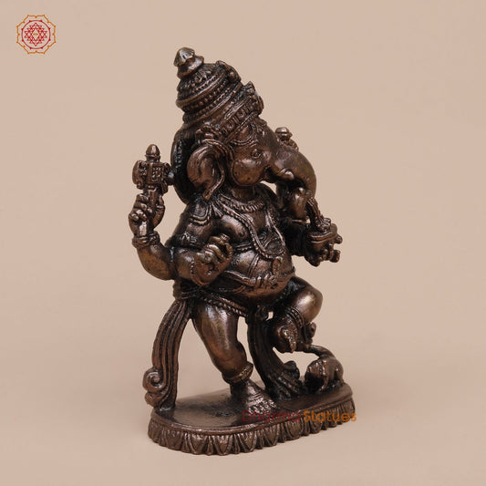 Copper Dancing Ganesh Fine 3.5”