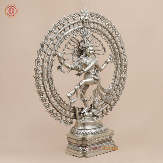 Brass Natraj fine, Silver Finish 28”