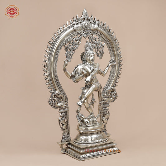 Brass Temple Natraj fine, Silver Finish 26”