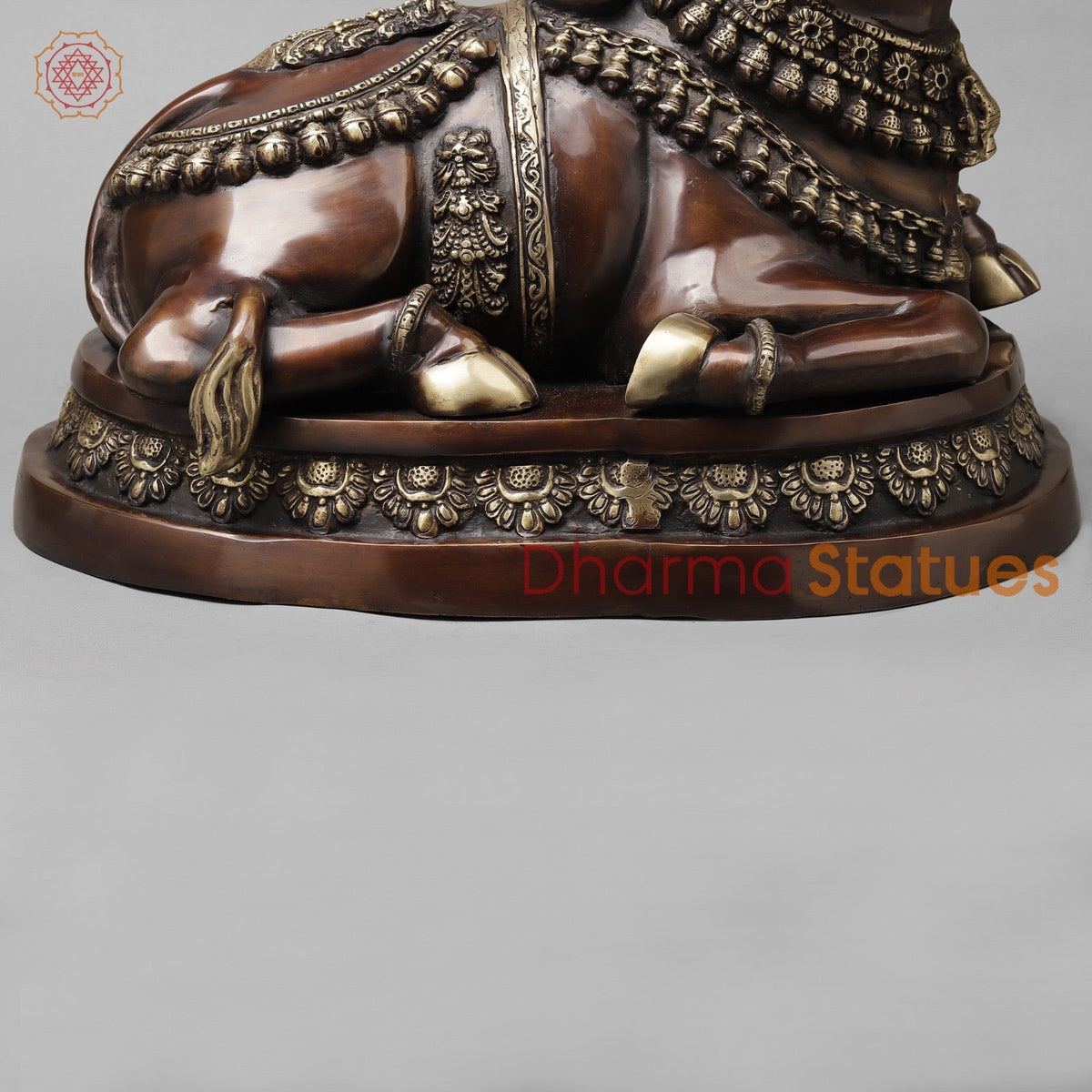 Brass Nandi Seated Fine, Rich Brown Finish 22”
