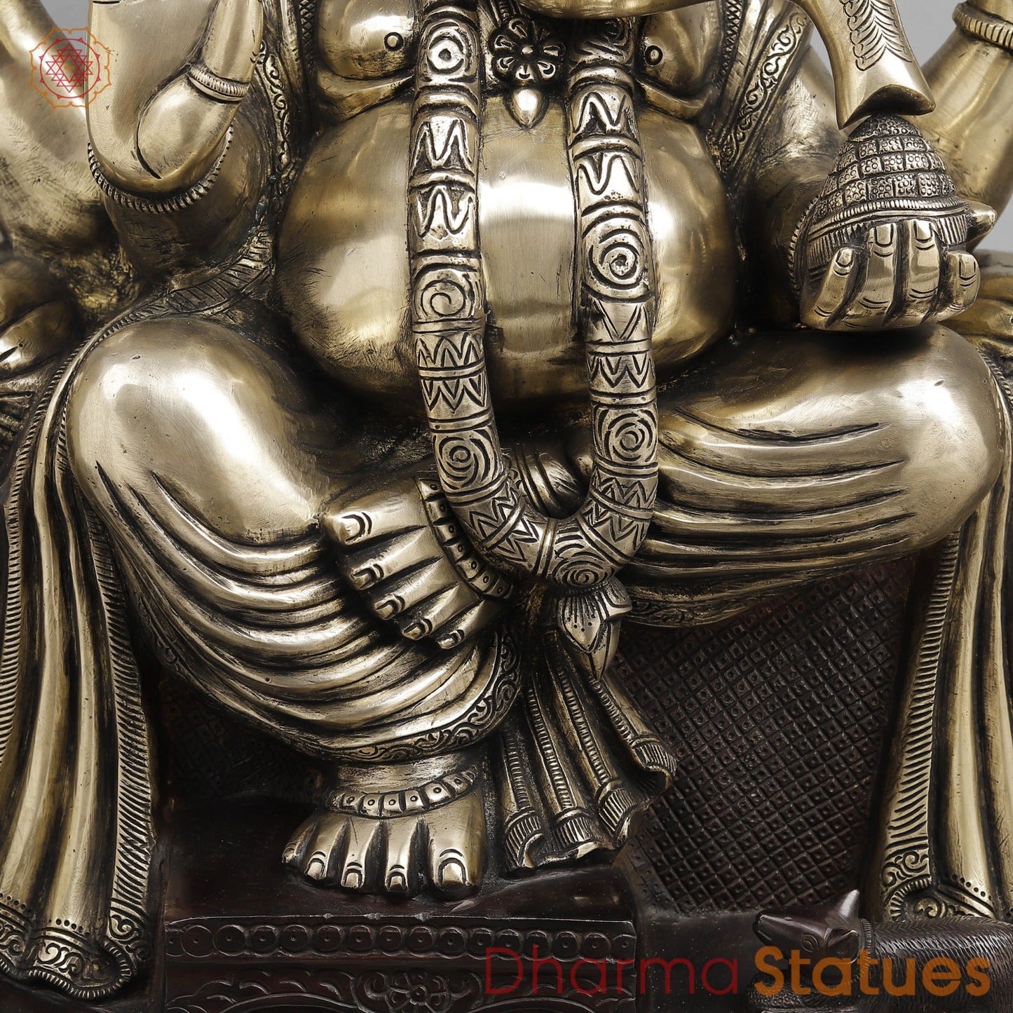 Majestic Lord Ganesha Brass Idol – A Symbol of Wisdom, Success & New Beginnings 24.5”