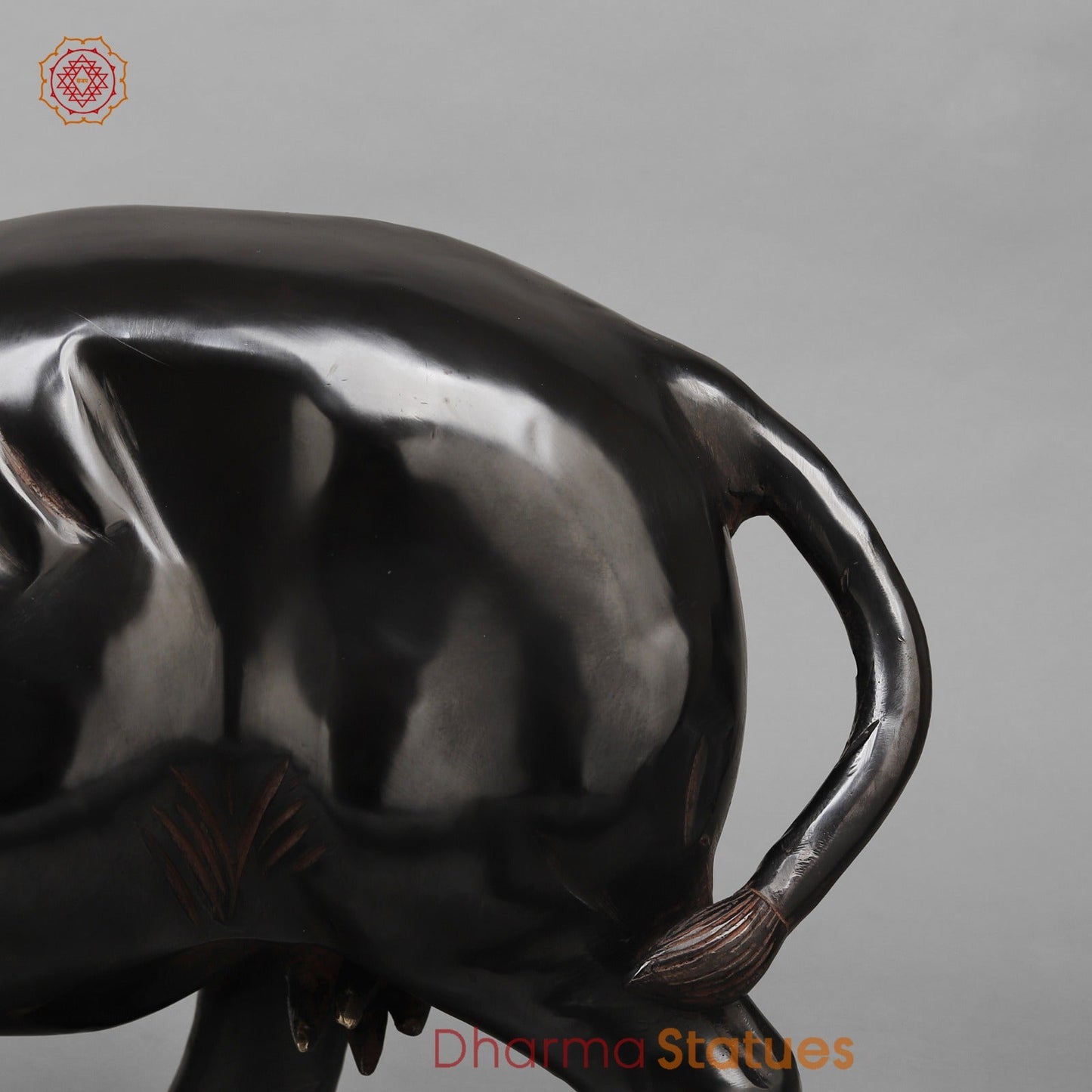Brass Standing Buffalo, Deep Black finish 23”