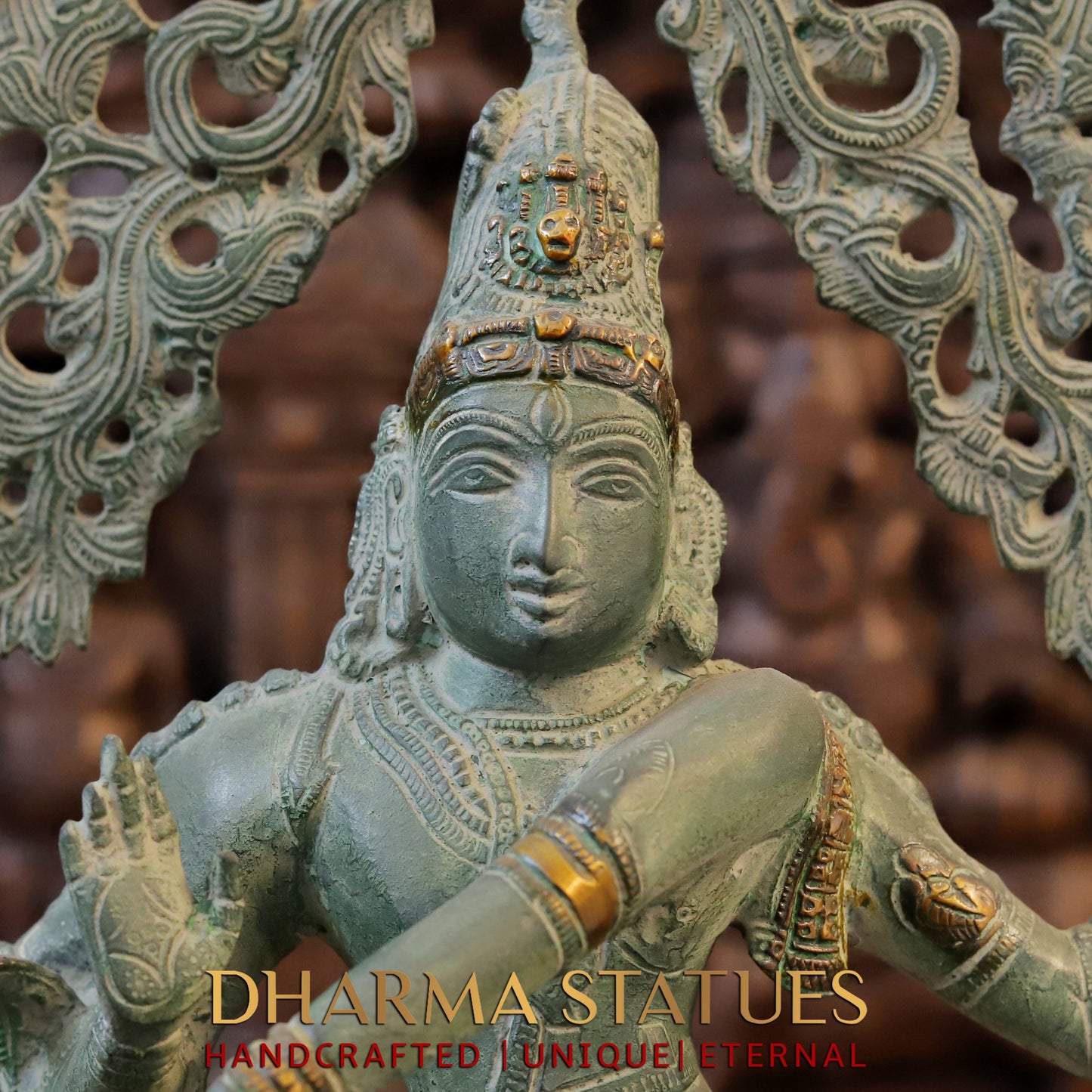 Brass Nataraja, Antique Finish, 25"