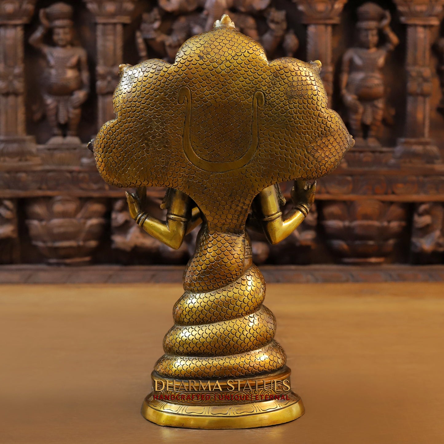 Brass Patanjali, Fine Golden Finish, 15.5"