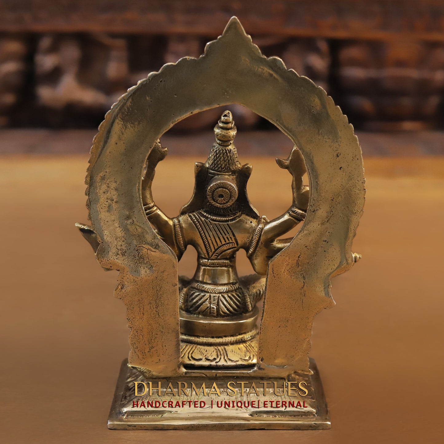 Brass Varaha (Avatar of Lord Vishnu), Fine Golden Finish, 8"