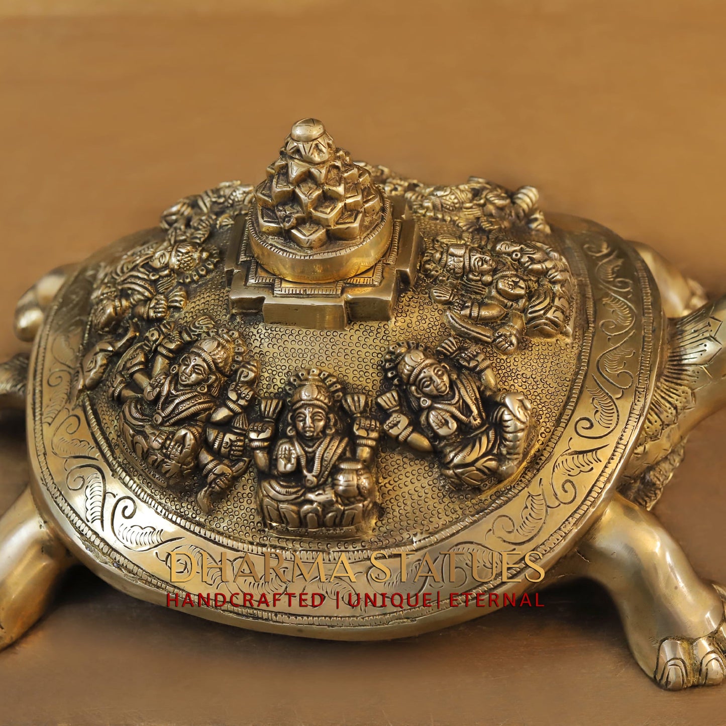 Brass Shriyantra Tortoise (Goddess Luxmi ) - Golden Finish