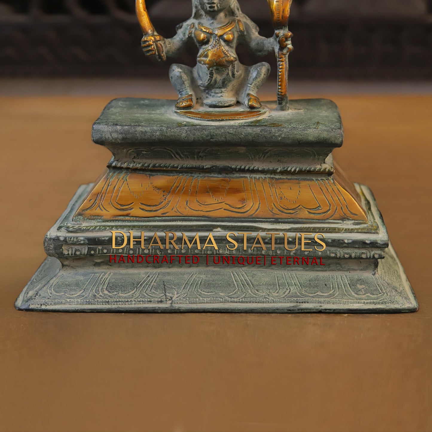 Brass Shiva Tandav, Fine Green Finish, 18"