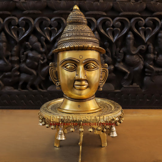 Brass Gauri, Fine Gold Finish, 14"