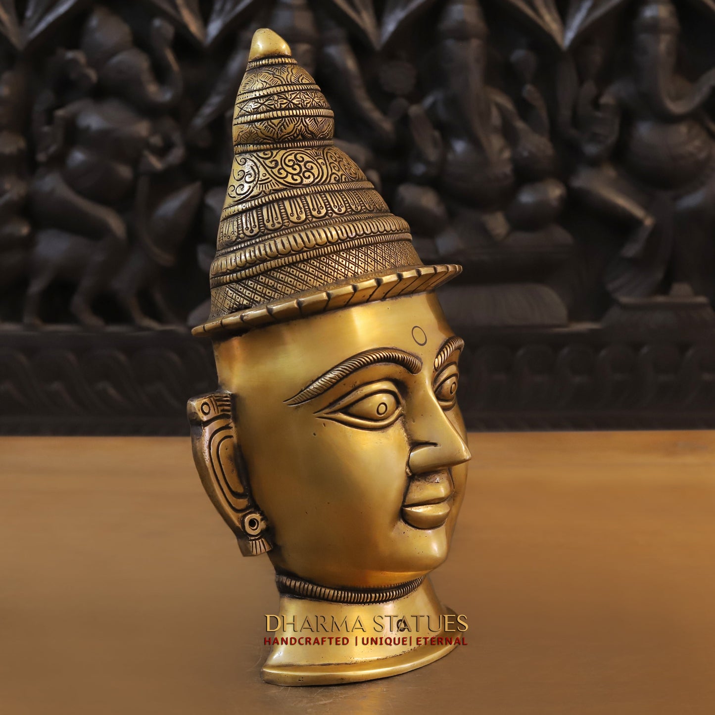 Brass Gauri, Fine Gold Finish, 14"