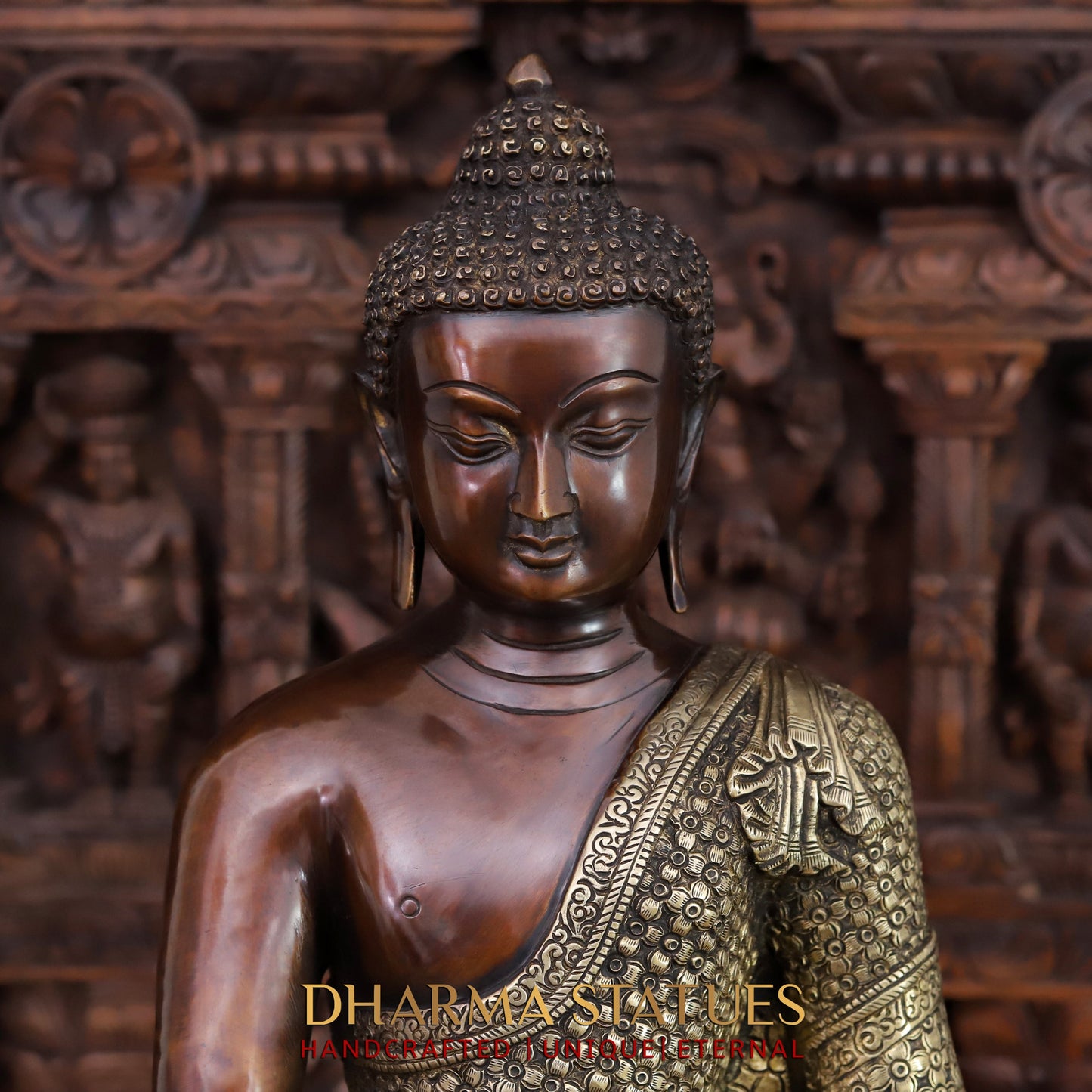 Brass Buddha, Copper Finish, 22"