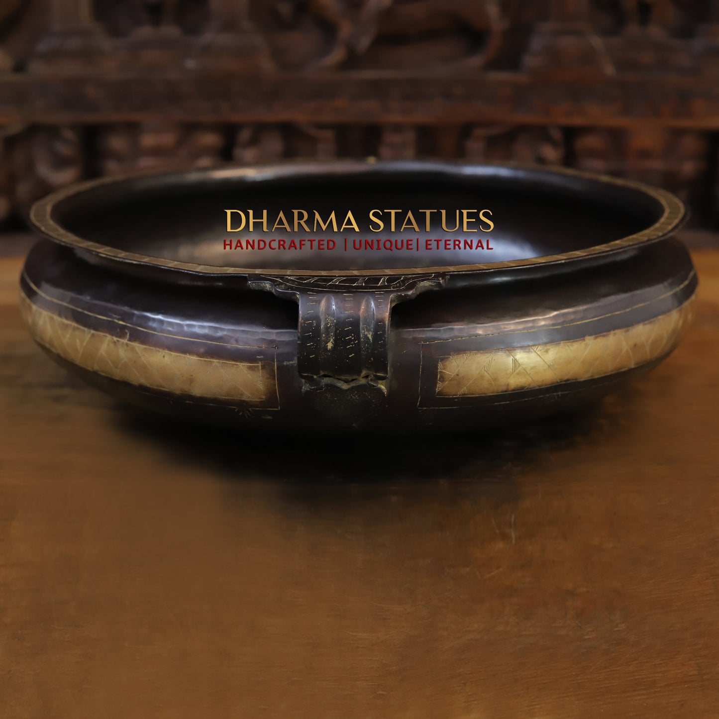 Brass Urli, Copper & Golden Finish, 20”