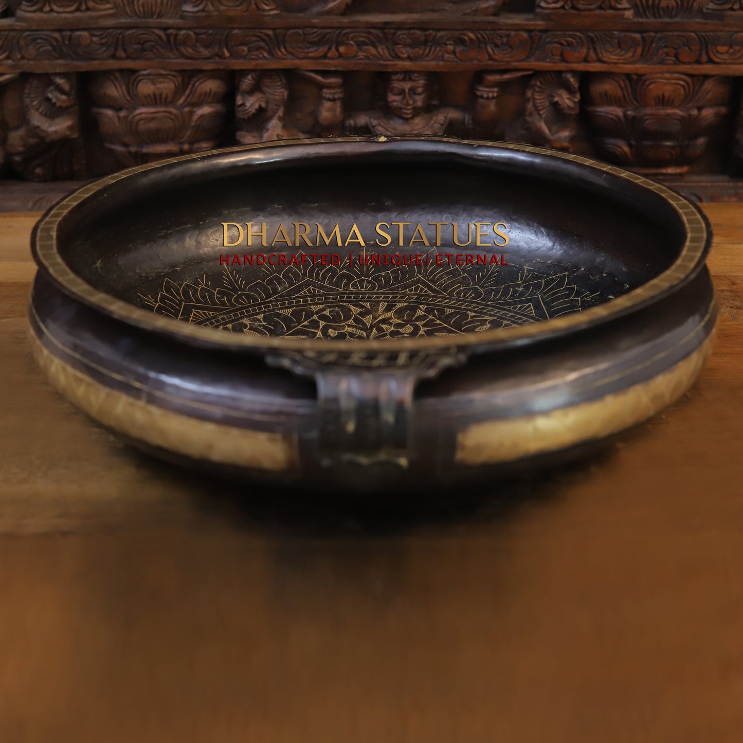 Brass Urli, Copper & Golden Finish, 20”