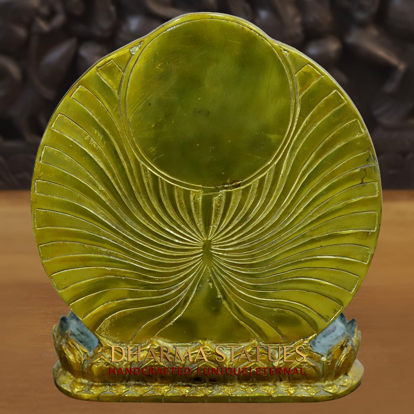 Brass Tara Statue, Handcrafted, Grey Patina with Golden Finish 10"