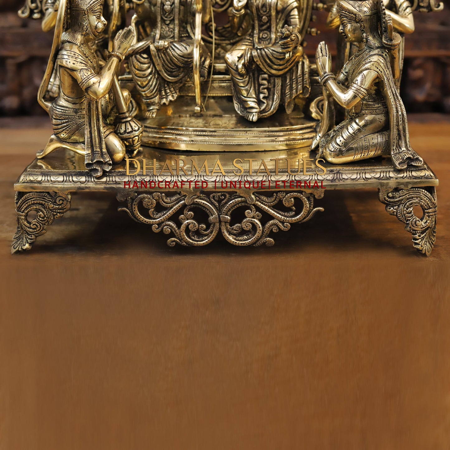 Brass Ram Panchayat ( Ram Darbar), smooth Finish, 23"