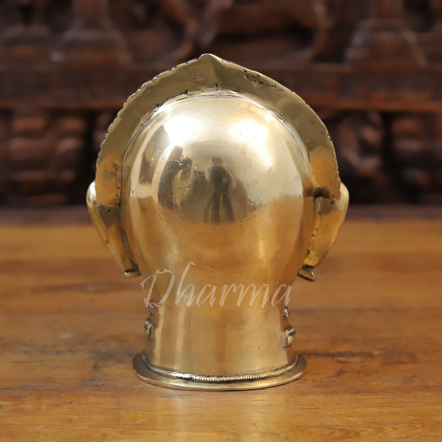 Brass parvati Head, Golden Finish, 7.5"