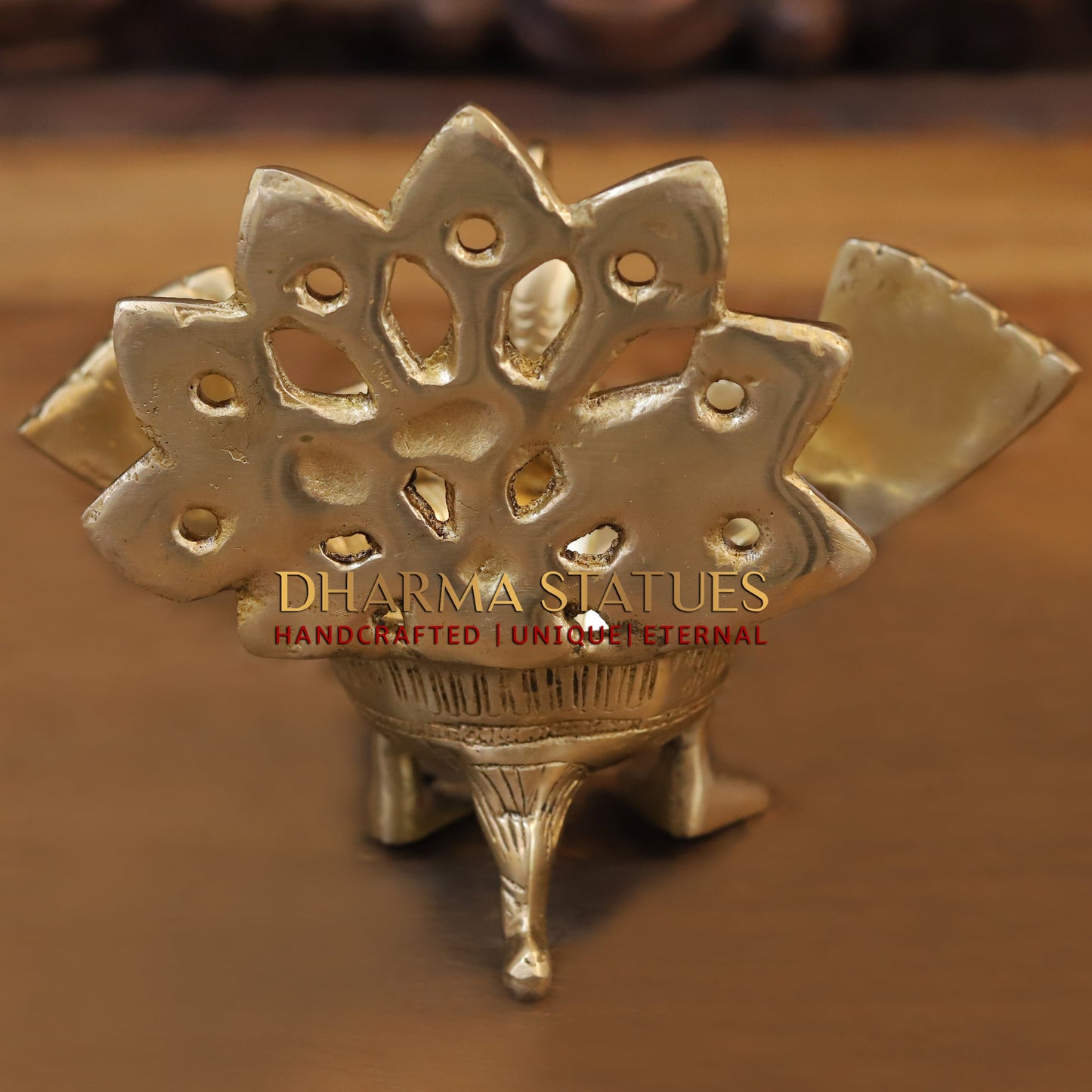 Brass Peacock Urli, Elegance in Metal, Fine Golden Finish 7"