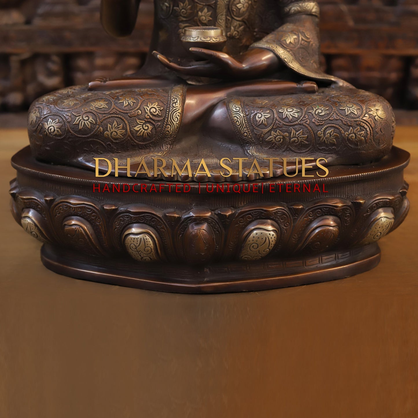 Brass Buddha Idol 21"