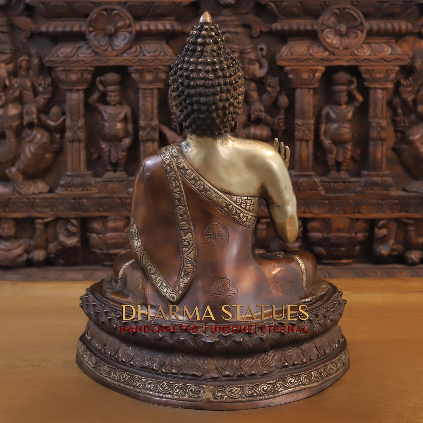 Brass Buddha Idol 21"