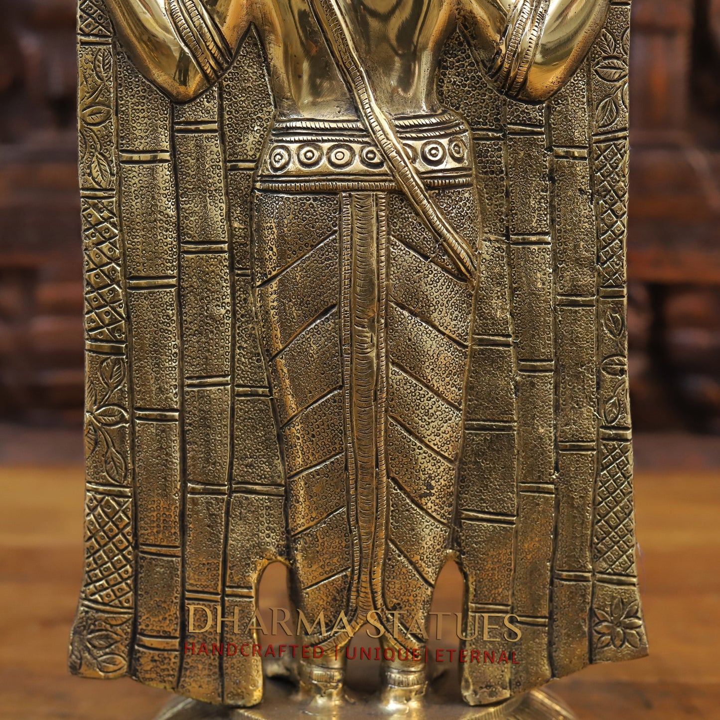 Brass Tirupati Balaji Statue, Golden Finish, 19"