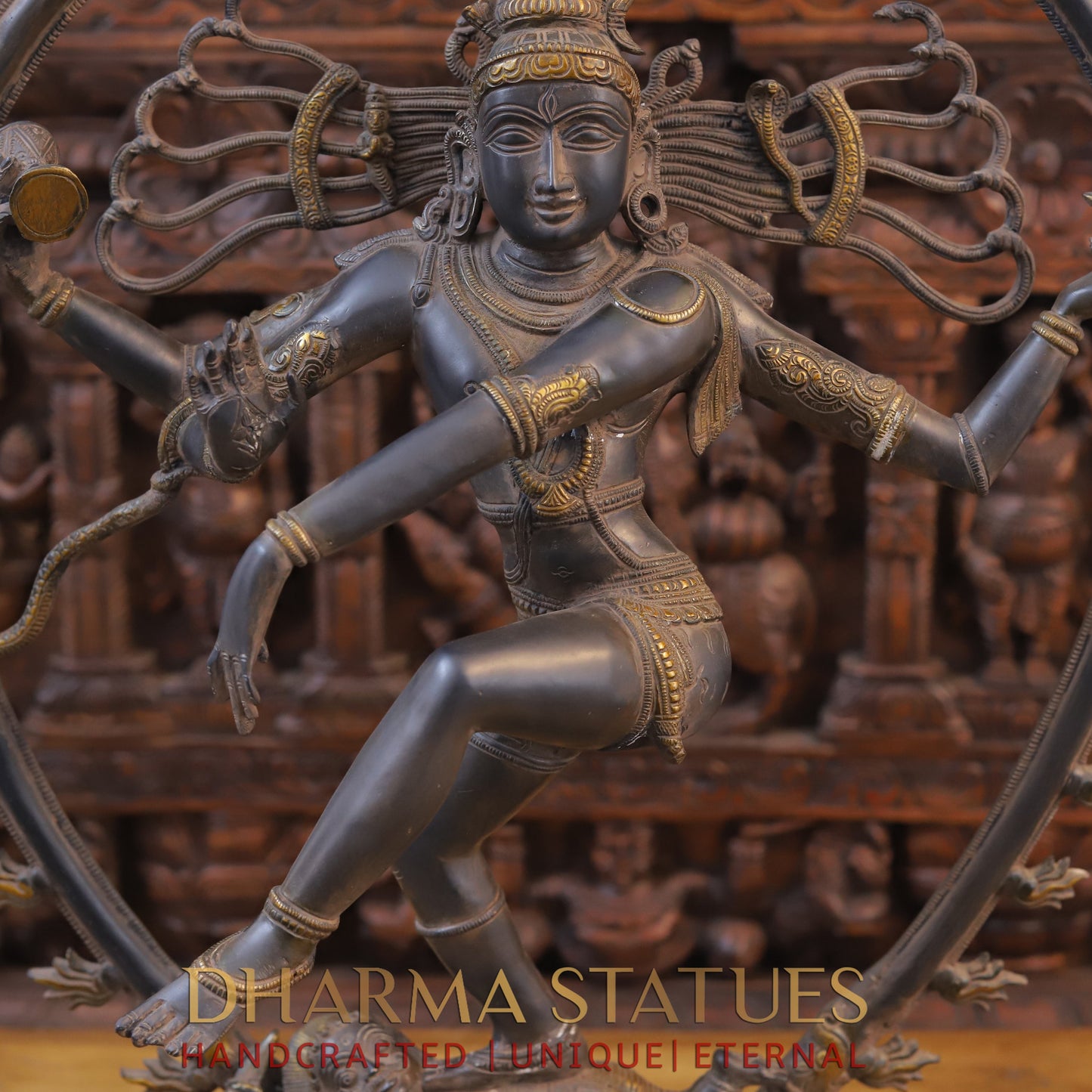 Brass Nataraja, Dancing Shiva, Copper Finish, 31"