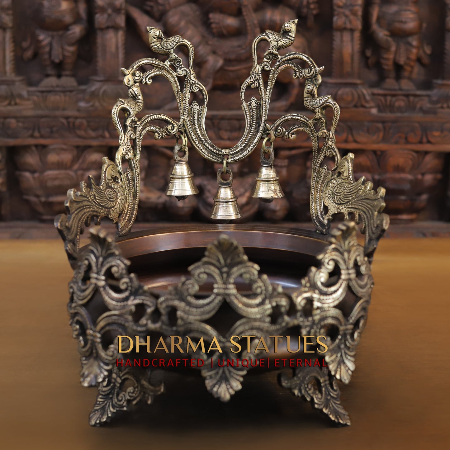 Brass Urli, Golden & Copper Finish, 12"