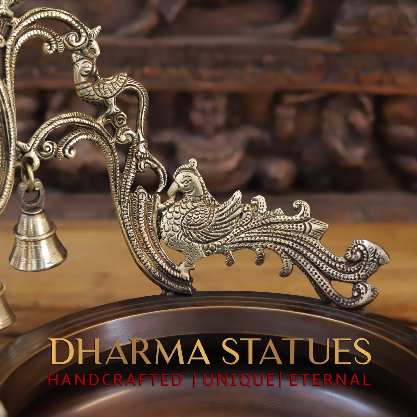Brass Urli, Golden & Copper Finish, 12"