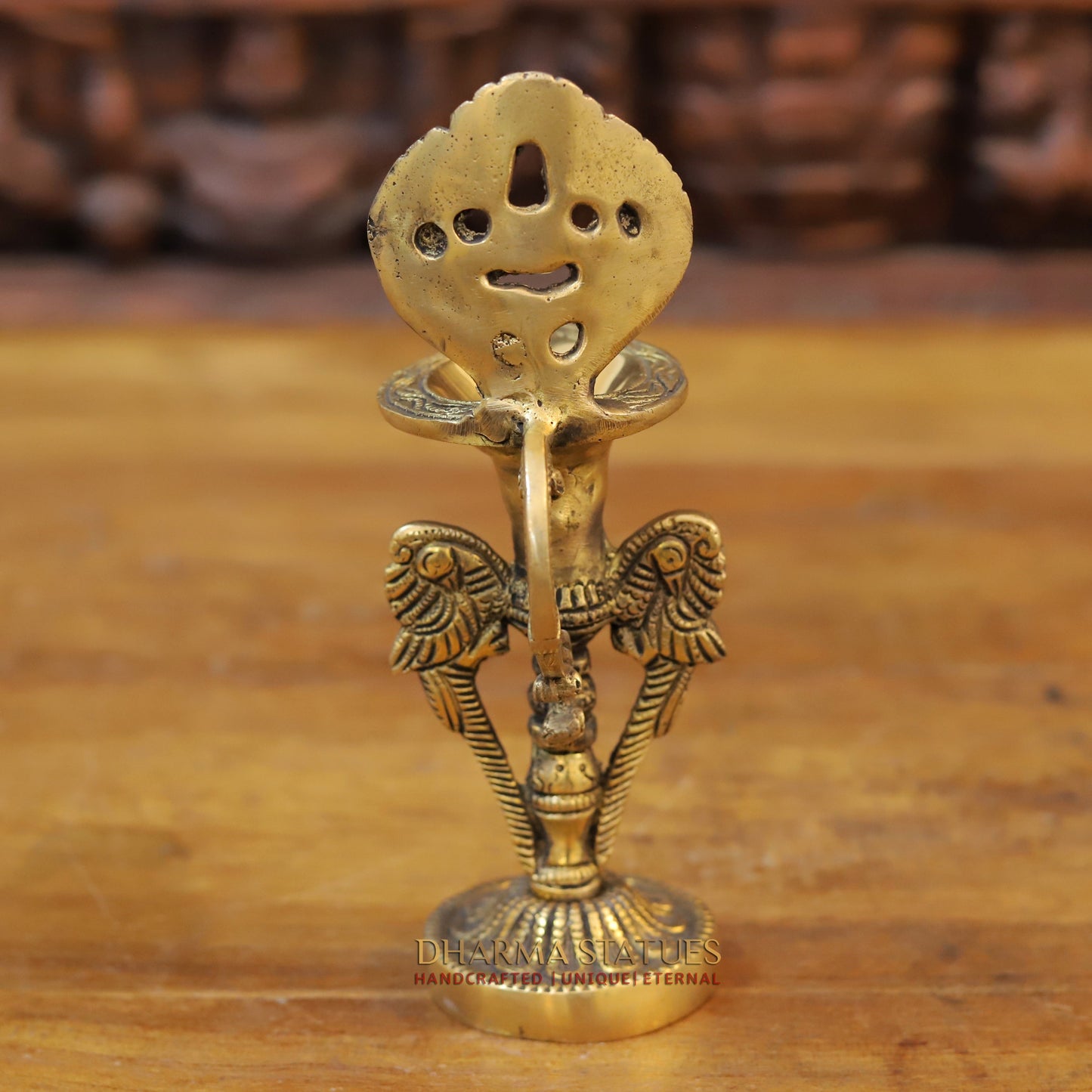 Brass Parrot Lamps, Fine Golden Finish 9"