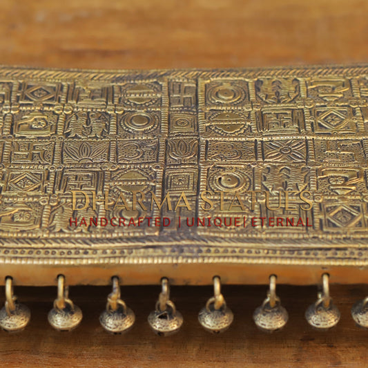Brass Pooja Chowki, Fine Golden Finish 3"