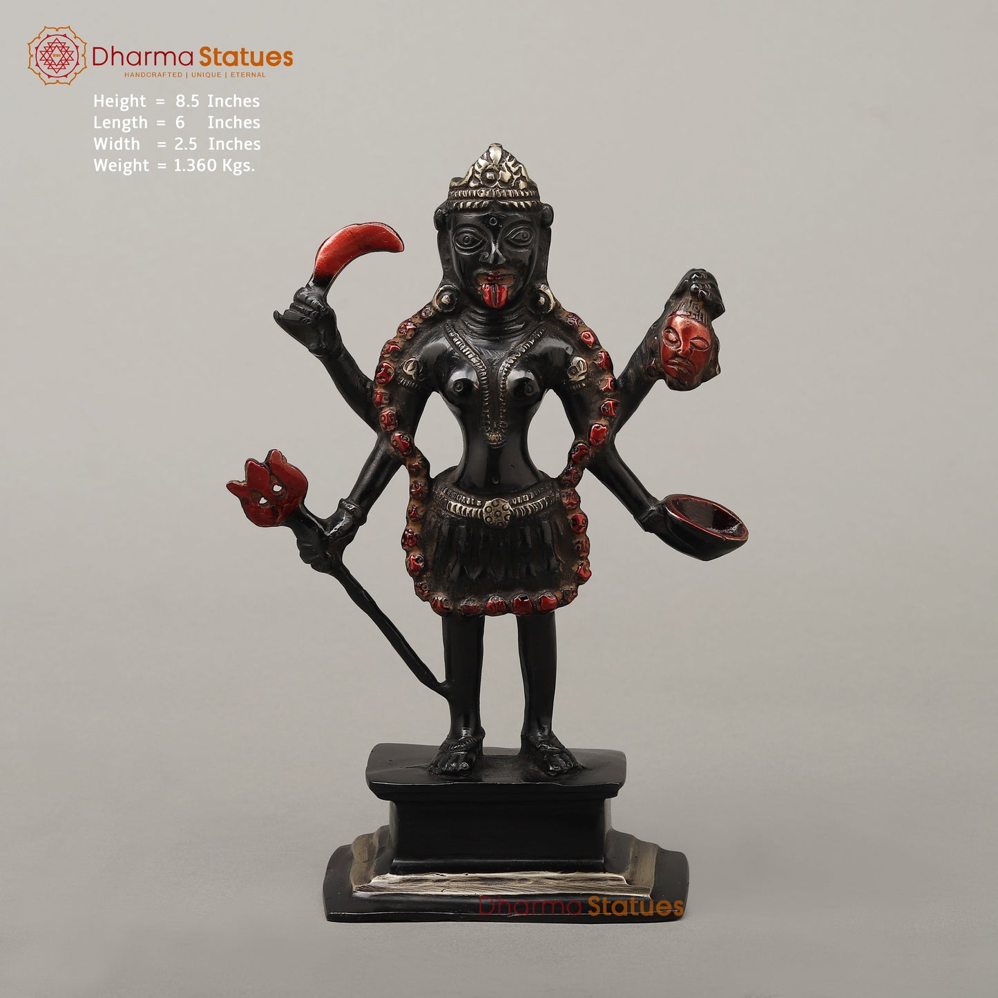 Brass Kali, Black Finish, 8.5"