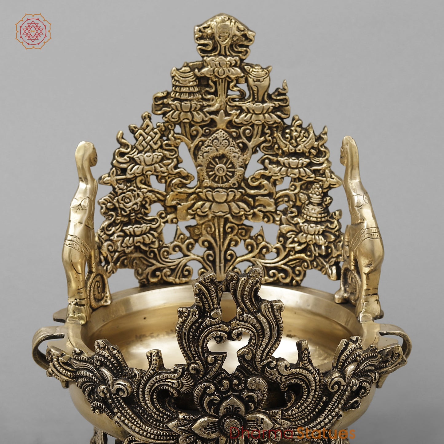 Brass elephant Urli, Smooth Finish 12”