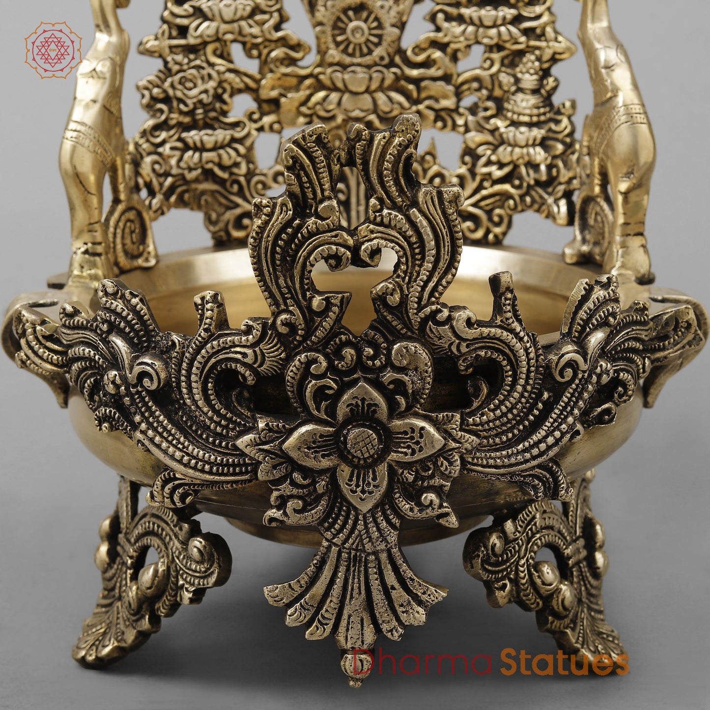 Brass elephant Urli, Smooth Finish 12”