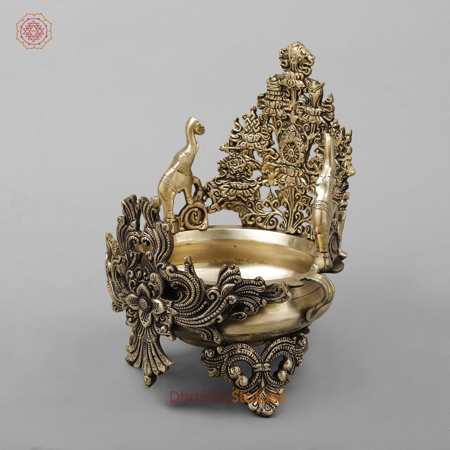 Brass elephant Urli, Smooth Finish 12”