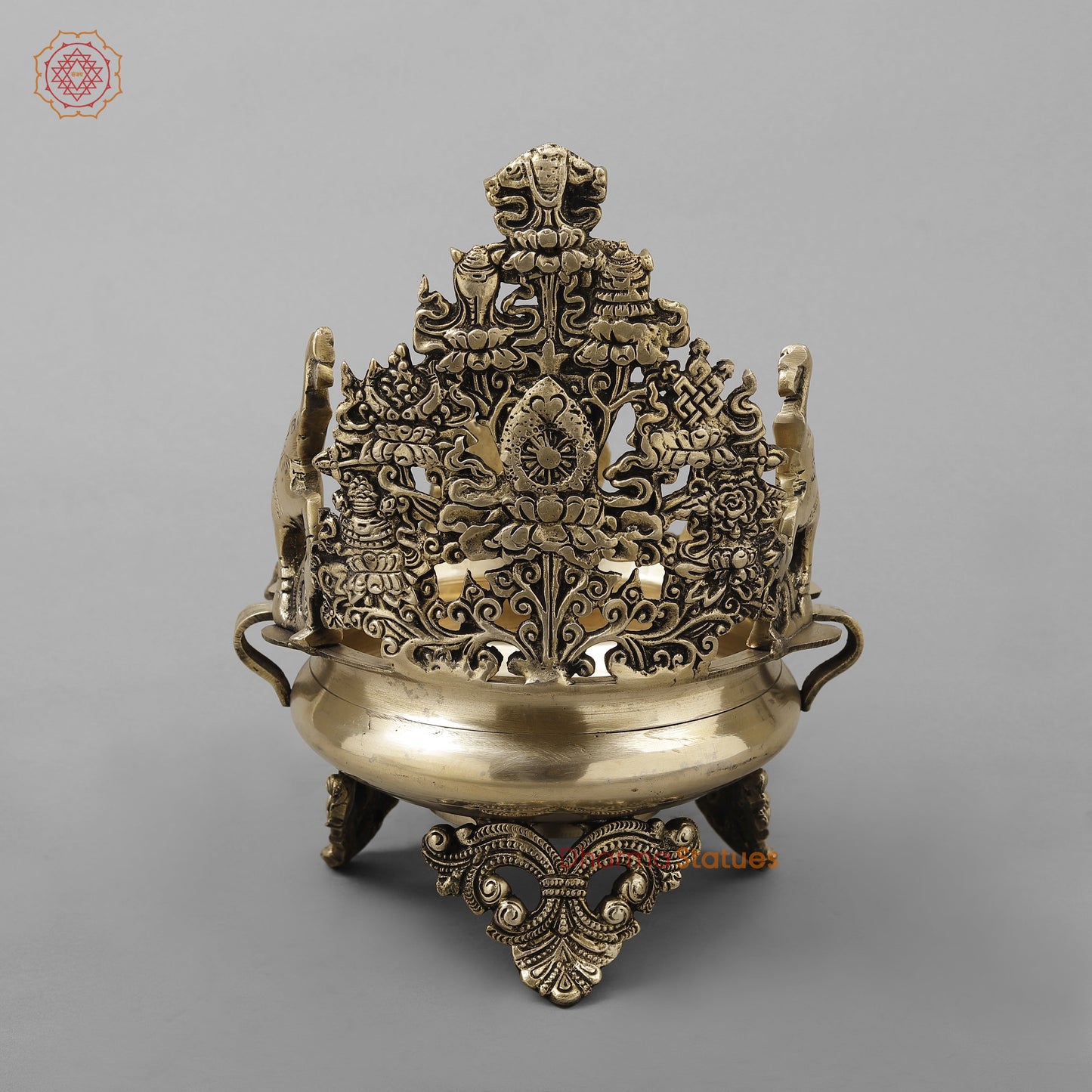 Brass elephant Urli, Smooth Finish 12”