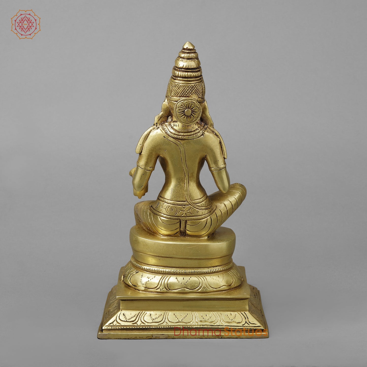 Brass Parvati in Lalita Roop, Golden Finish, 12"
