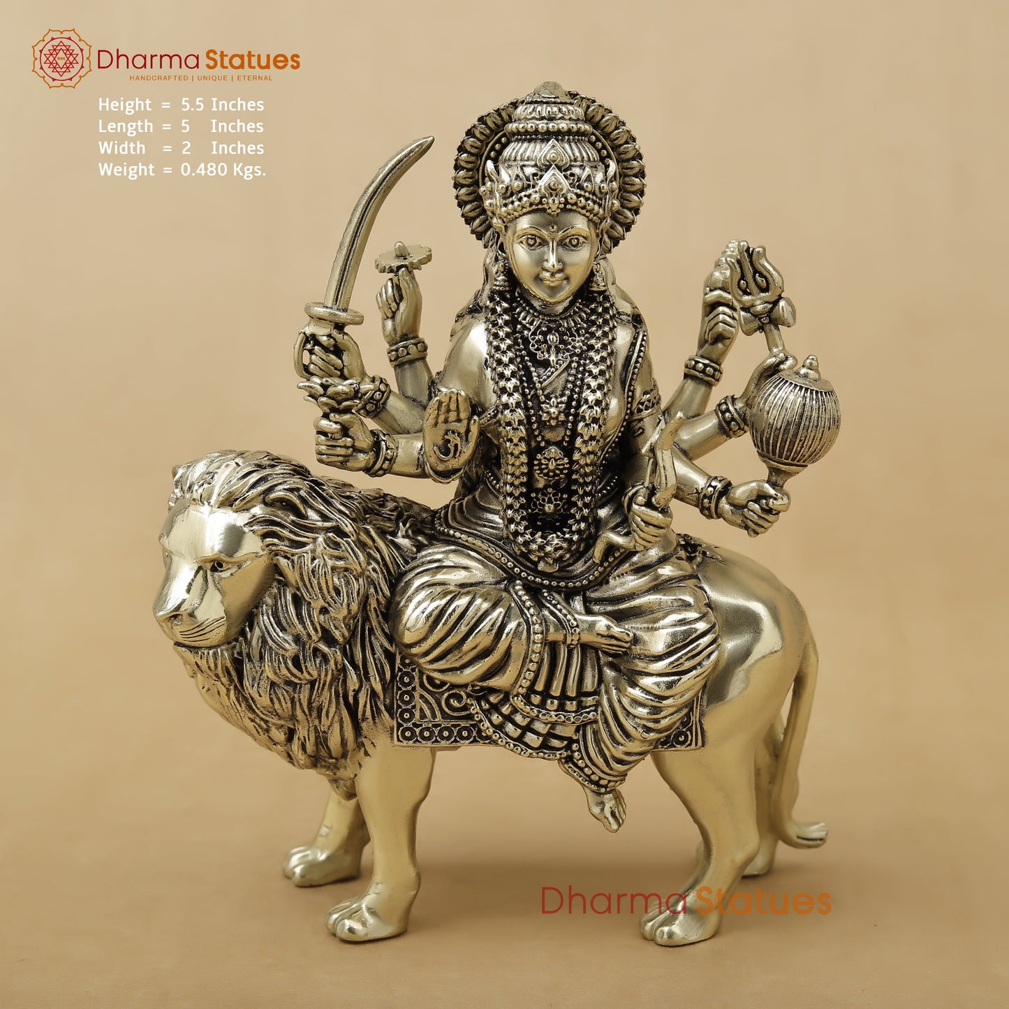 Brass Durga Fine, 5.5"