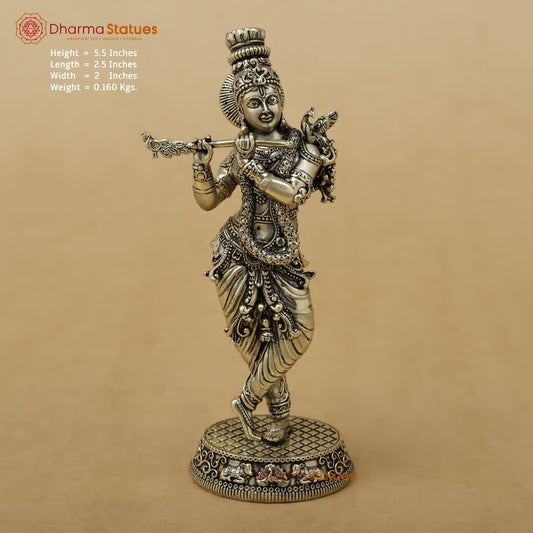Brass Krishna Fine, 5.5"