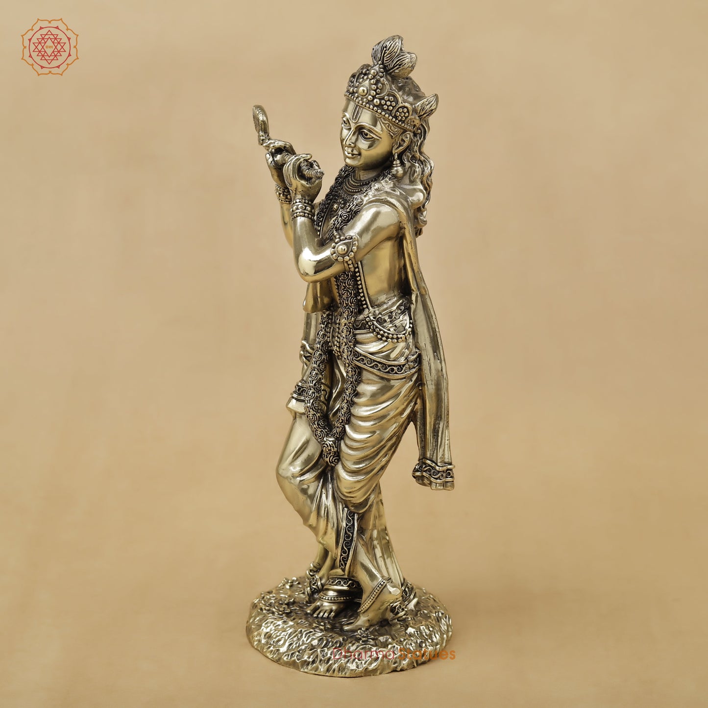 Brass Krishna Fine, 10"