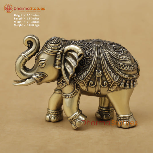 Brass Elephant Fine, 2.5"