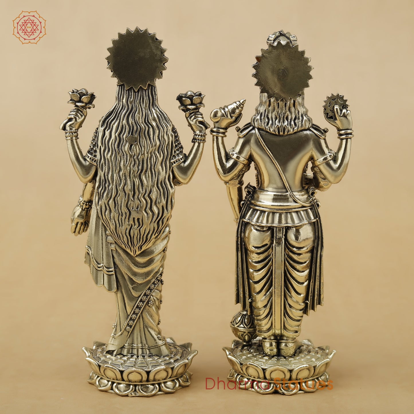 Brass Vishnu Lakshmi Fine, 5"