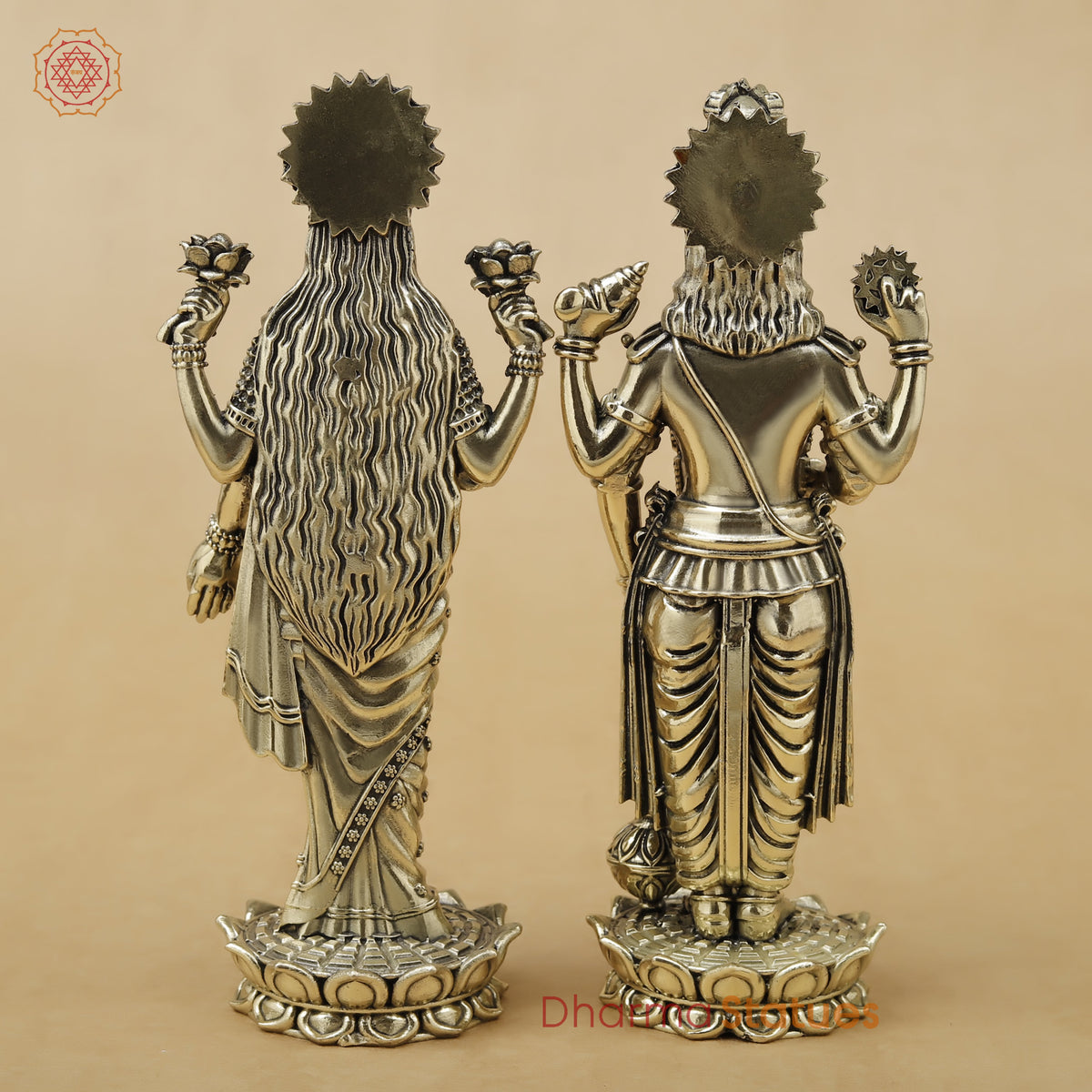 Brass Vishnu Lakshmi Fine, 5"