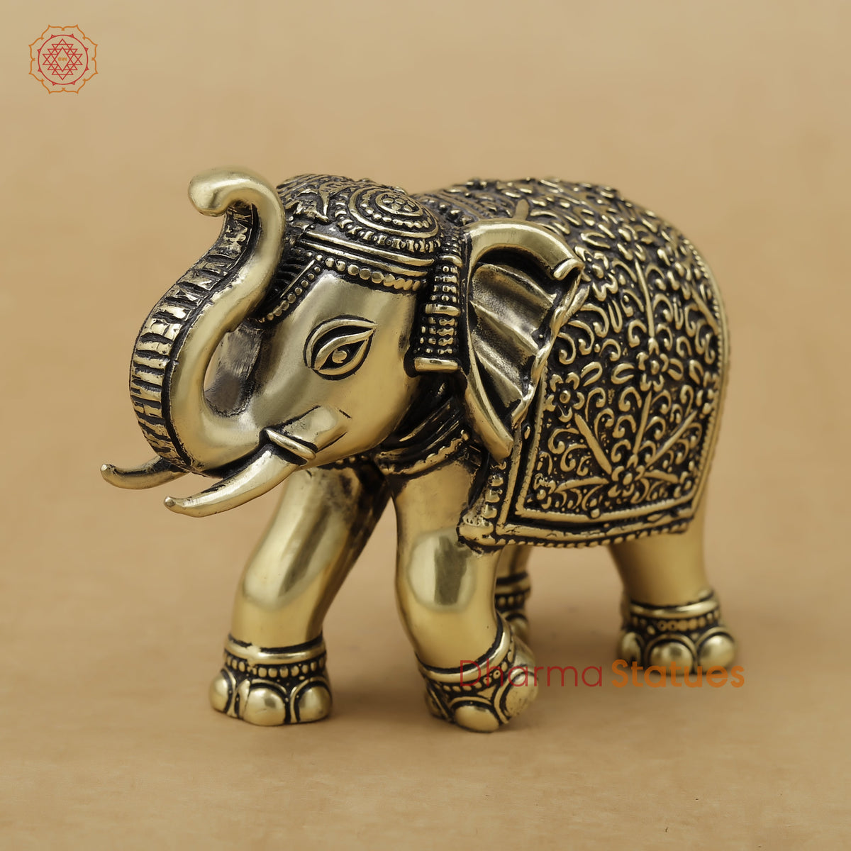 Brass Elephant Fine, 4"