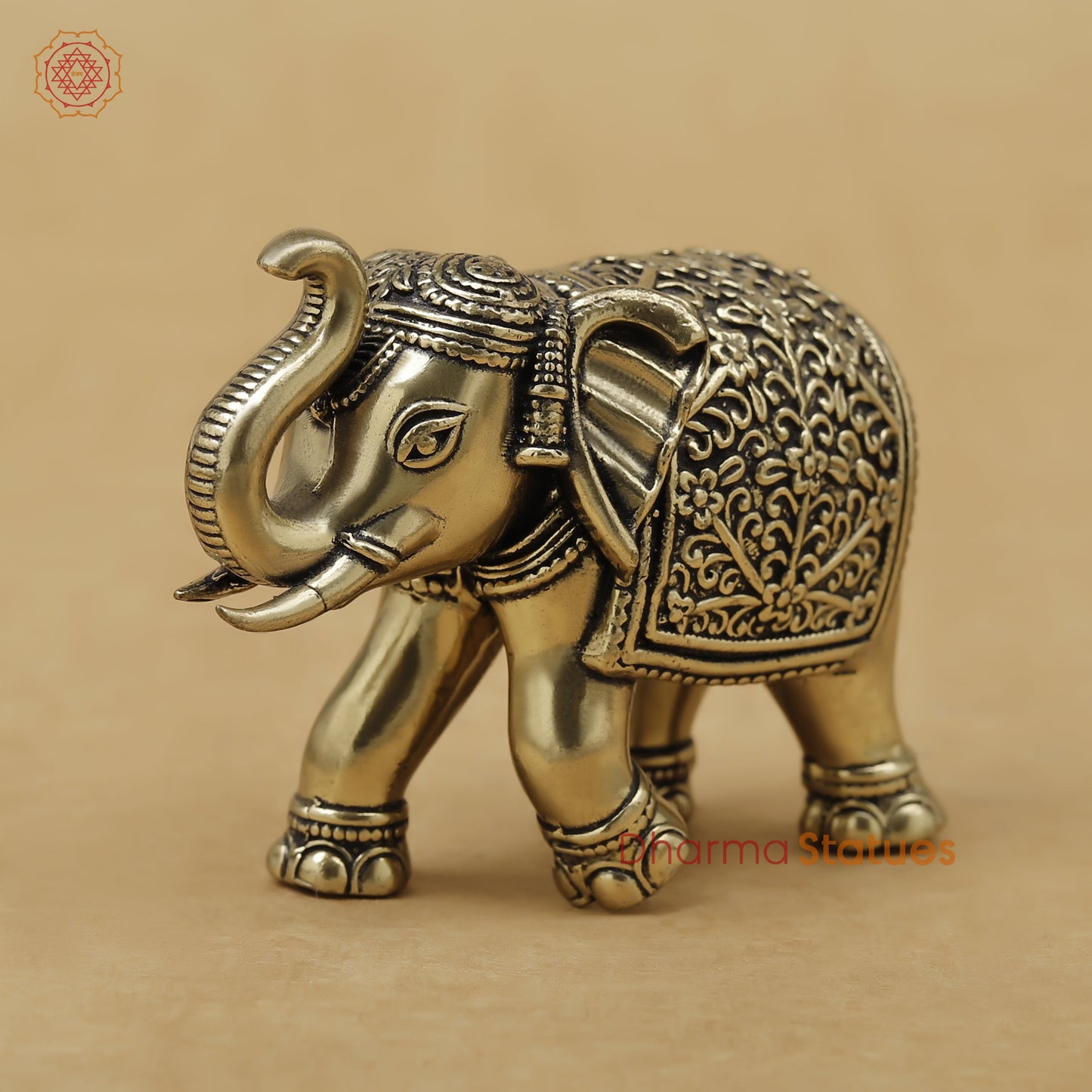 Brass Elephant Fine, 2"