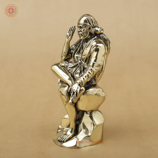 Brass Sai Baba Fine, 6"