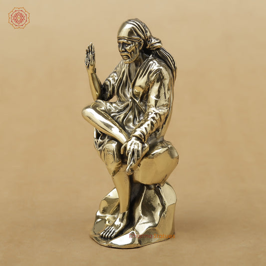 Brass Sai Baba Fine, 4"
